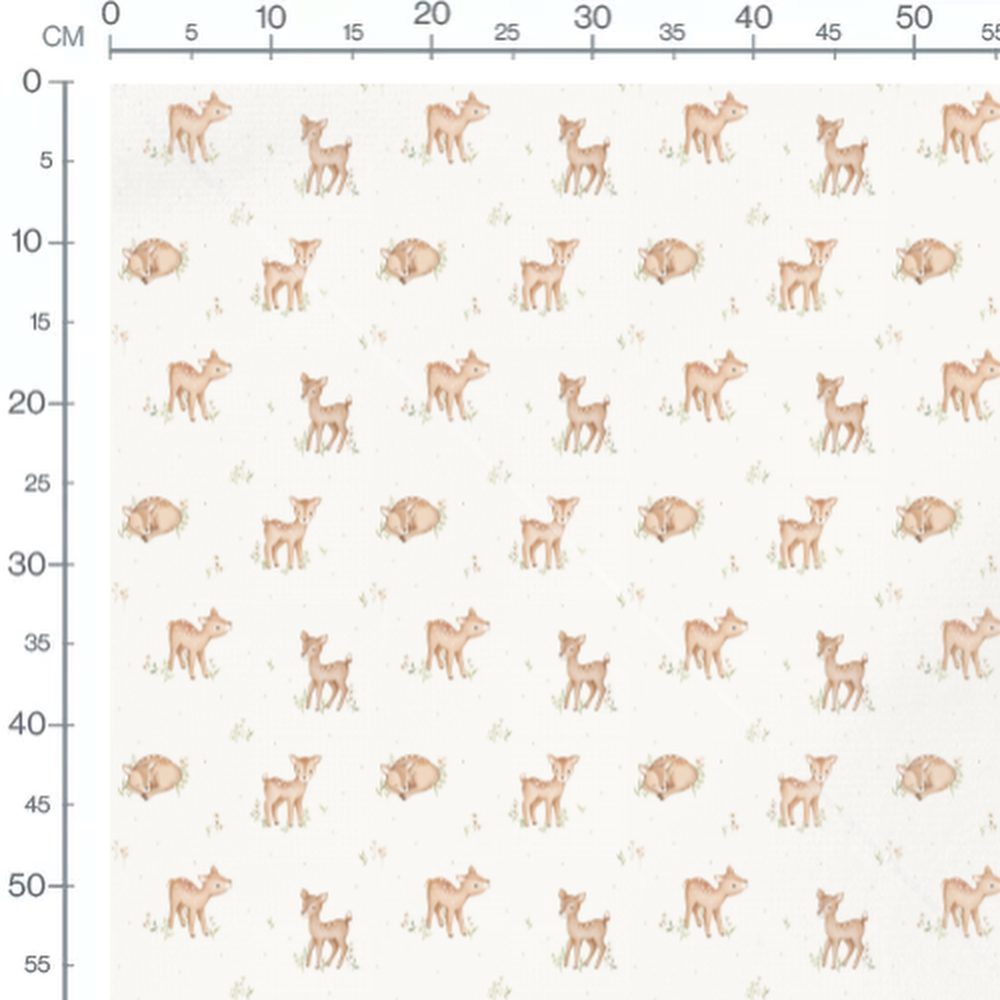 Tissu - Lions crème glacée