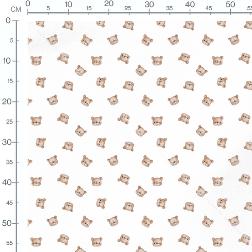 Tissu - Ours marron clair adorables