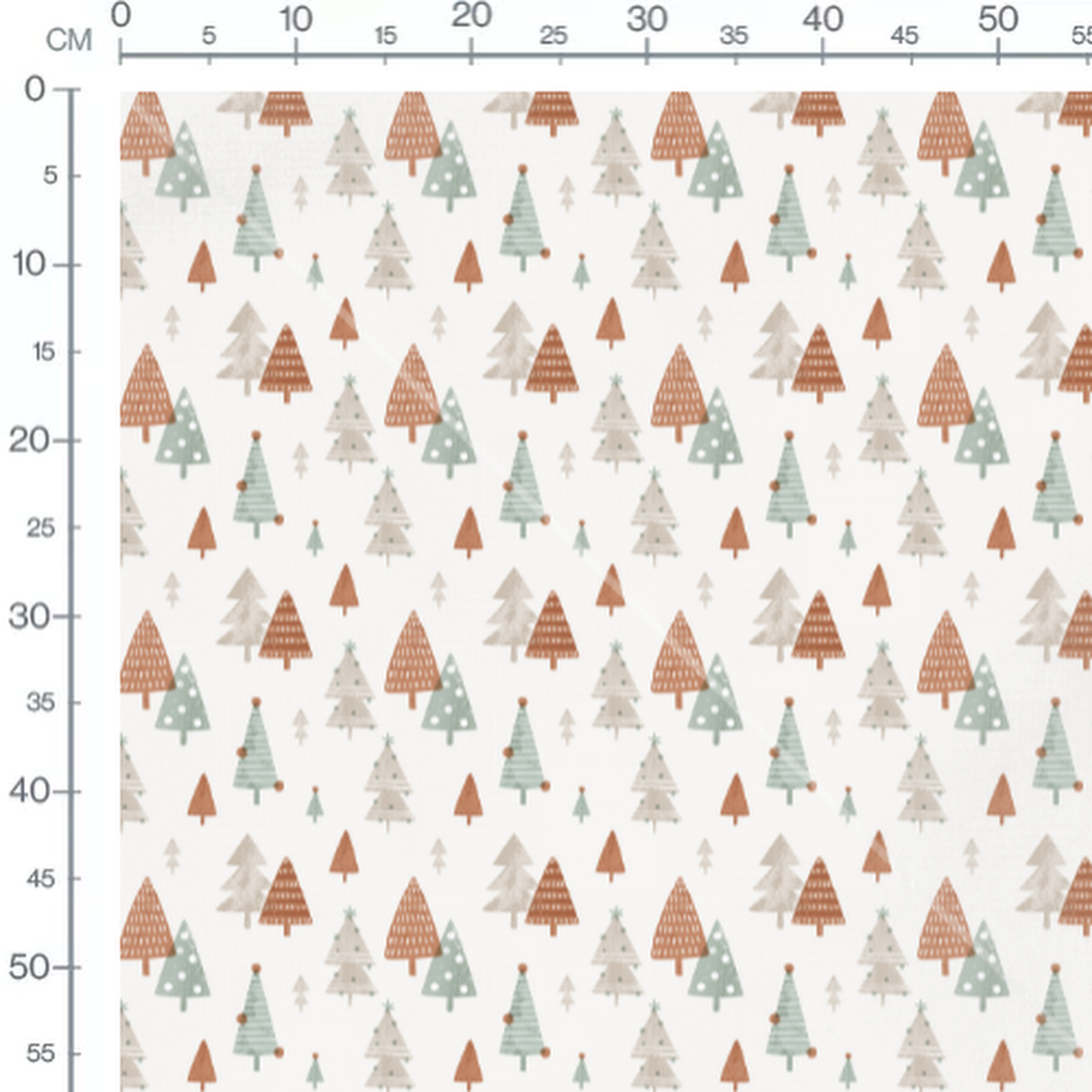 Tissu - Sapin géométrique pastel