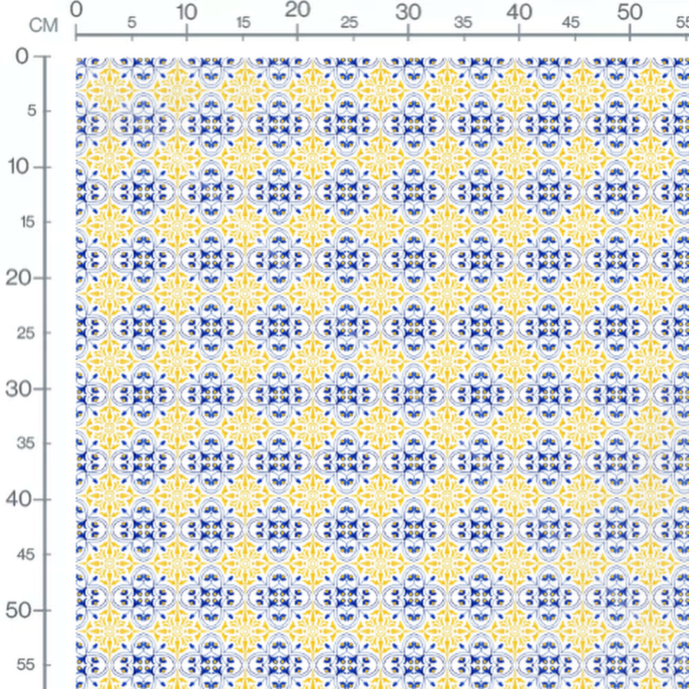 Tissu - Fleurs et formes répétées