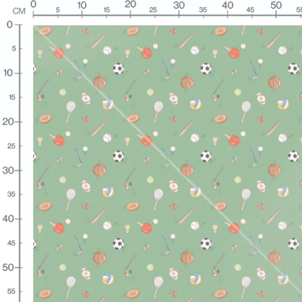 Tissu - Équipements sportifs sur vert