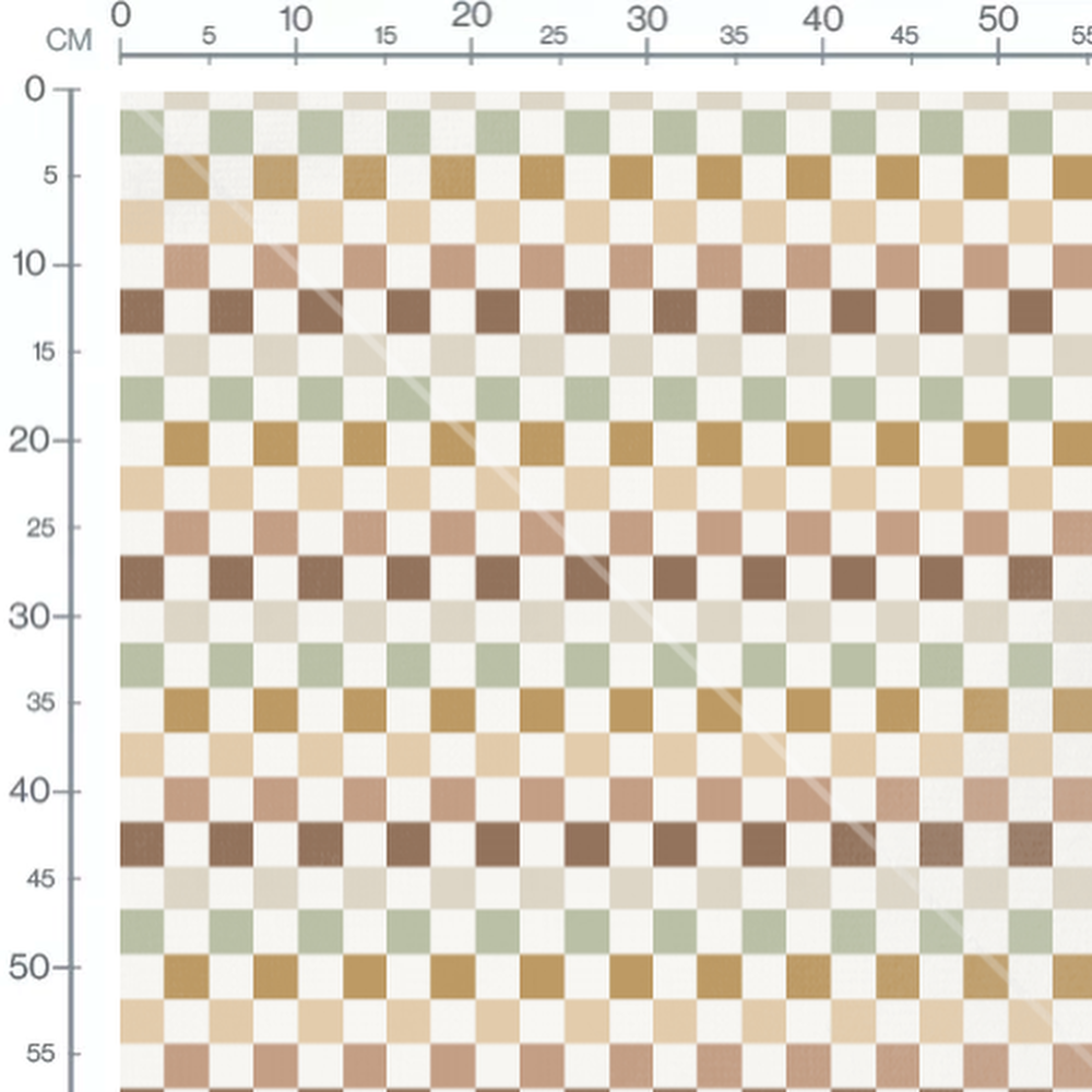 Tissu - Carreaux tons naturels