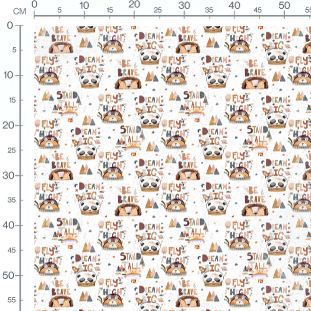 Tissu - Animaux et textes inspirants