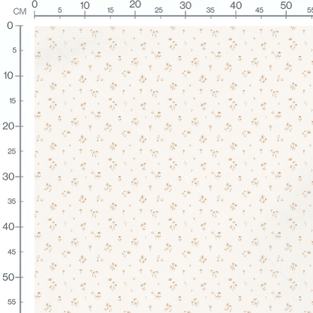 Tissu - Fleurs et feuilles dispersées 2