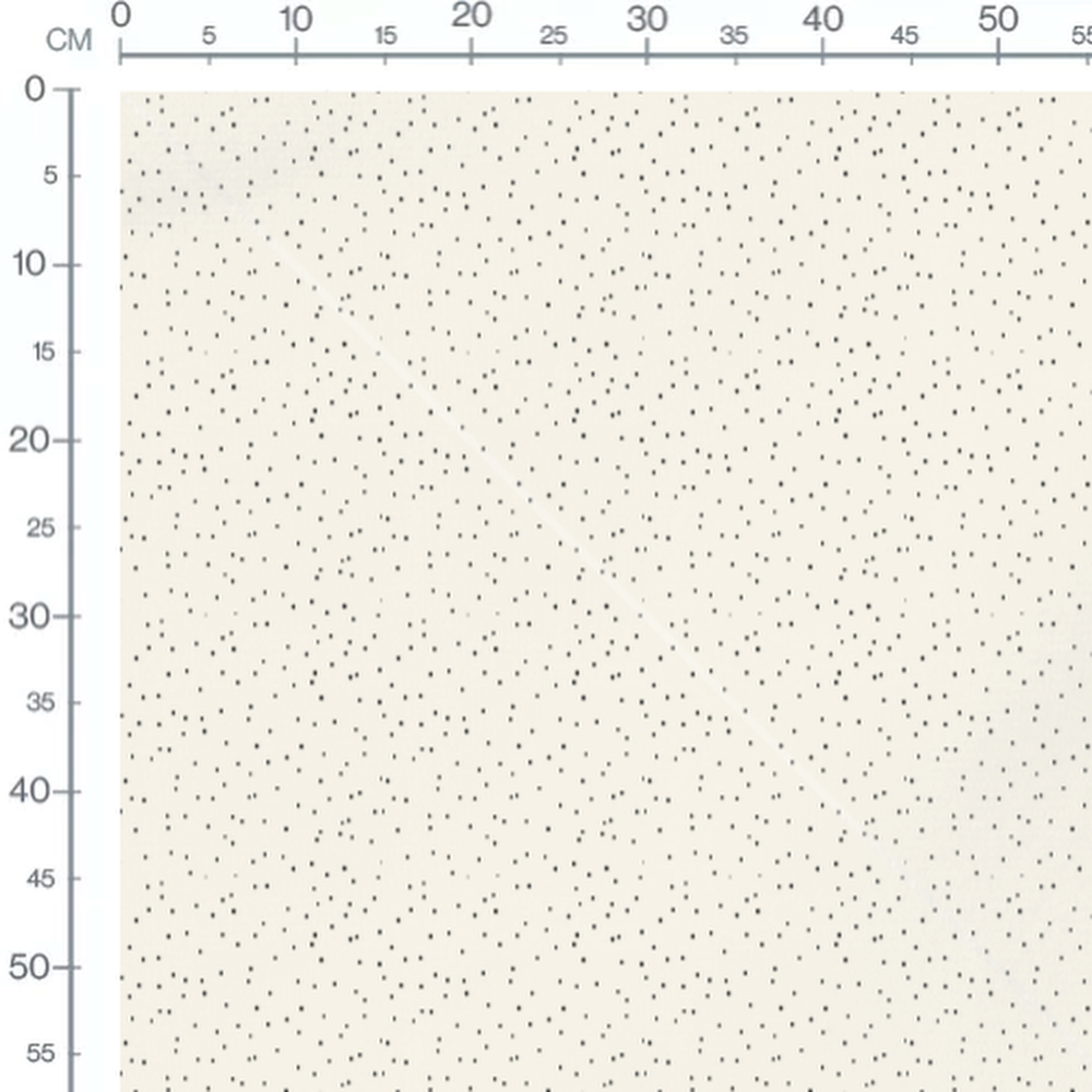 Tissu - Pois noirs uniformes sur crème