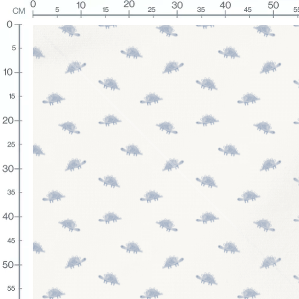 Tissu - Petits dinosaures bleus