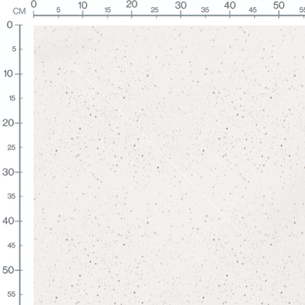 Tissu - Points marron sur blanc