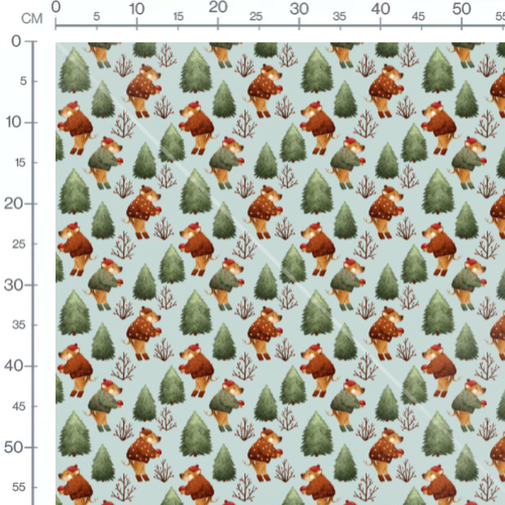 Tissu - Sangliers en pulls colorés