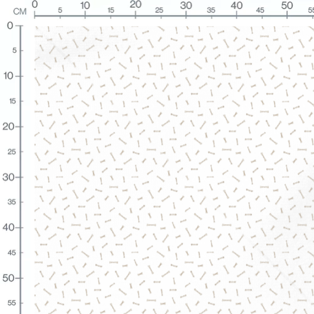 Tissu - Os beige sur blanc