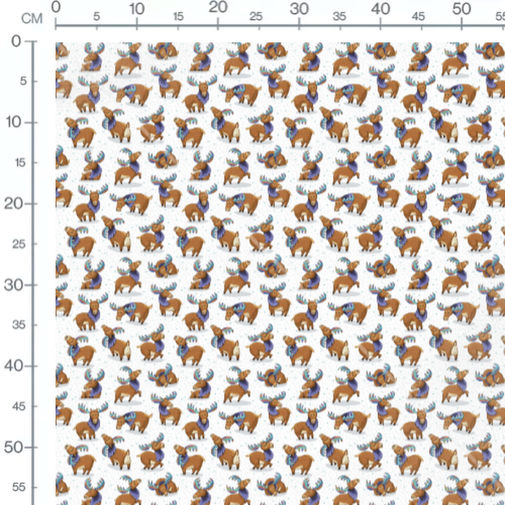 Tissu - Rennes avec écharpes colorées