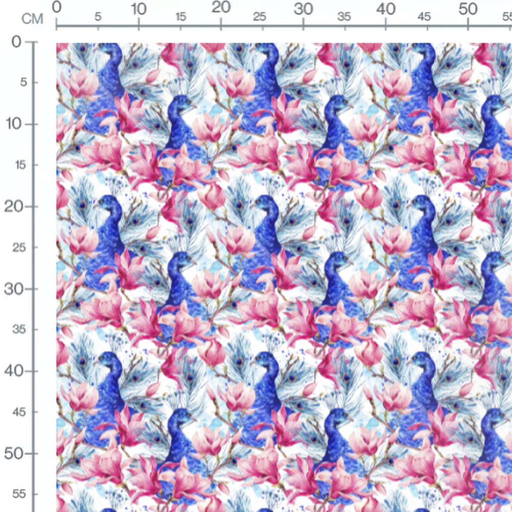 Tissu - Champignons variés et maison
