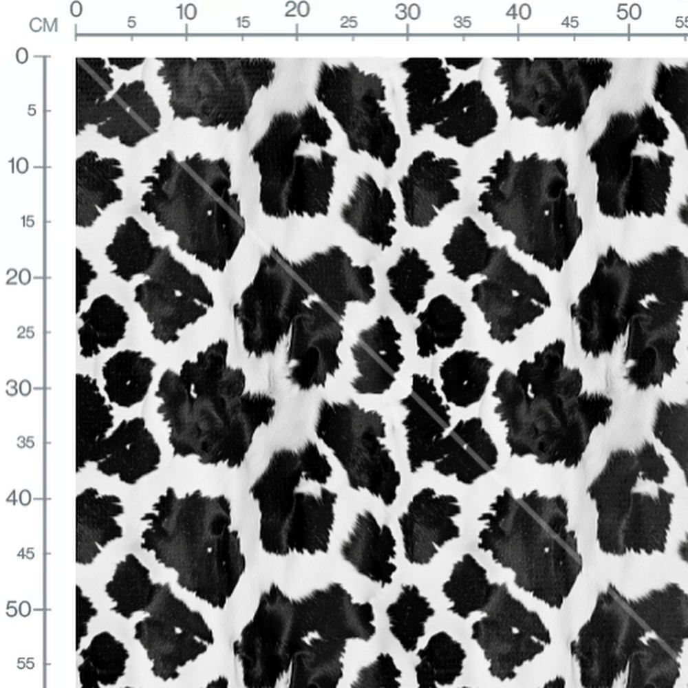 Tissu - vache noir blanc