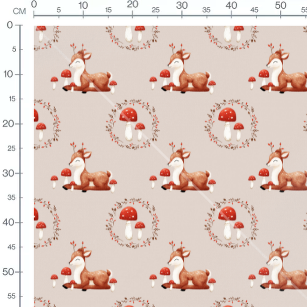 Tissu - Petites princesses et fleurs