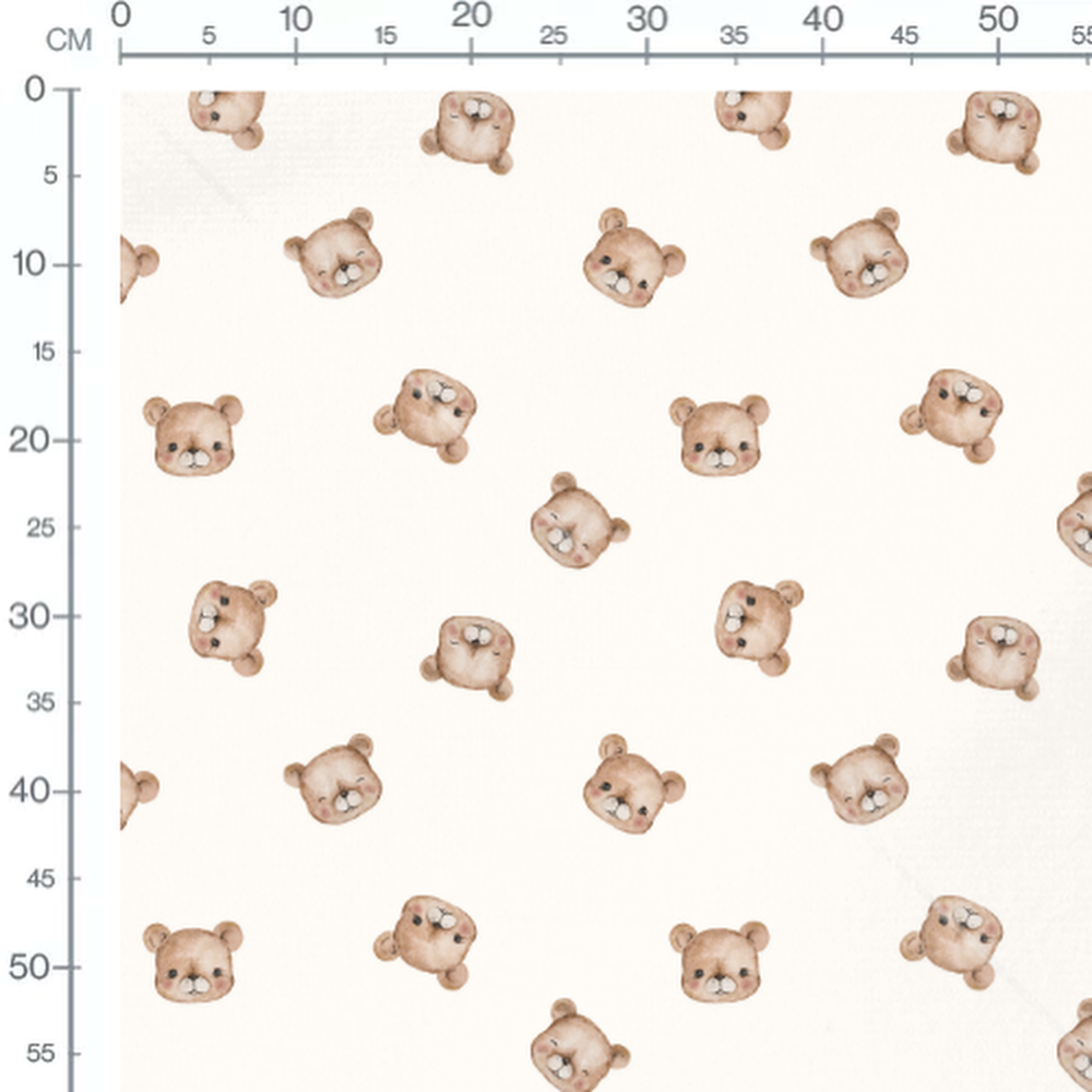 Tissu - Petits oursons aquarelle