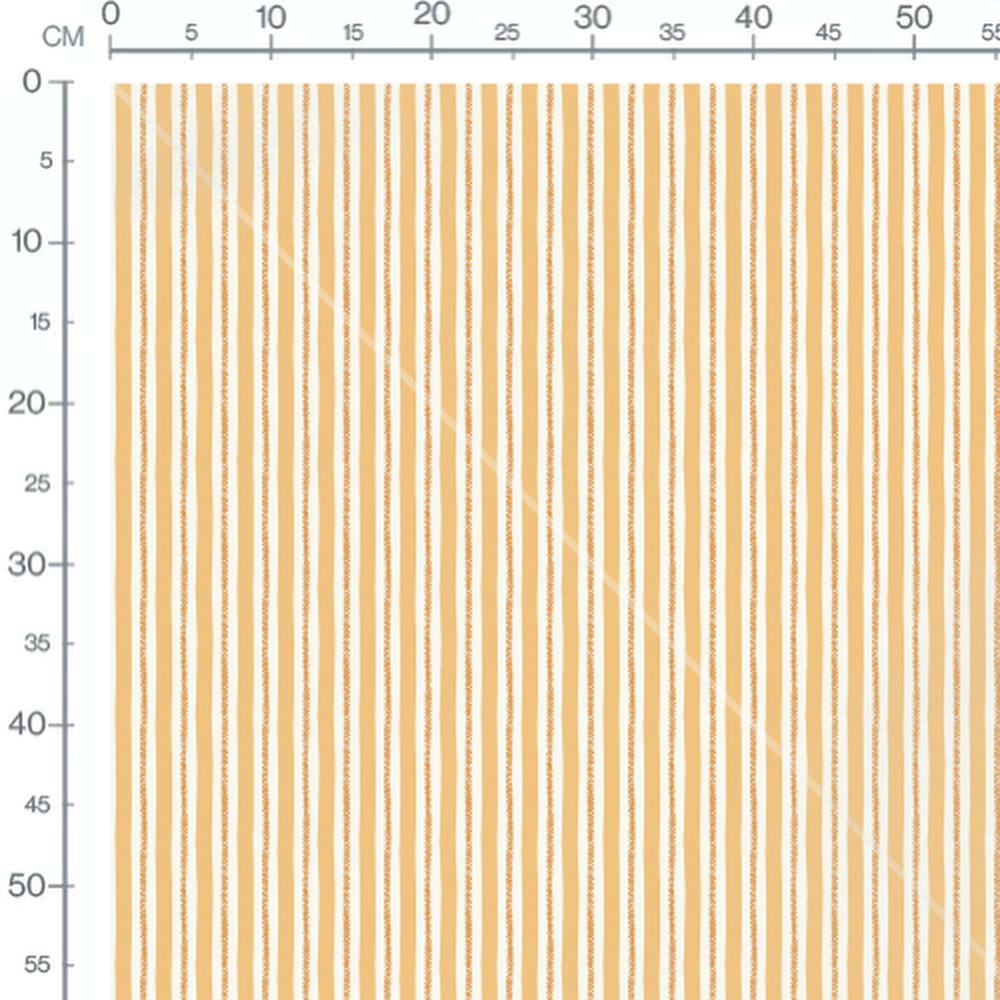 Tissu - Rayures orange et crème