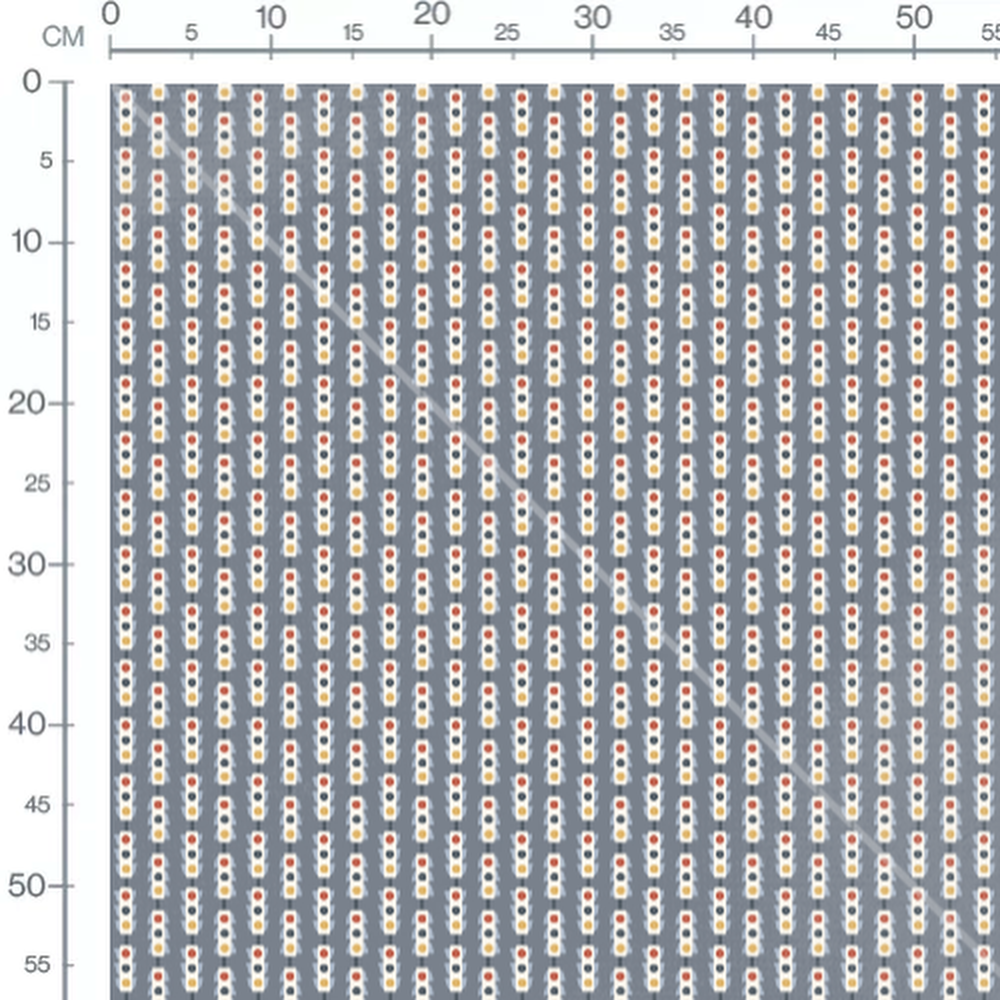 Tissu - Souris et fleurs sur bleu