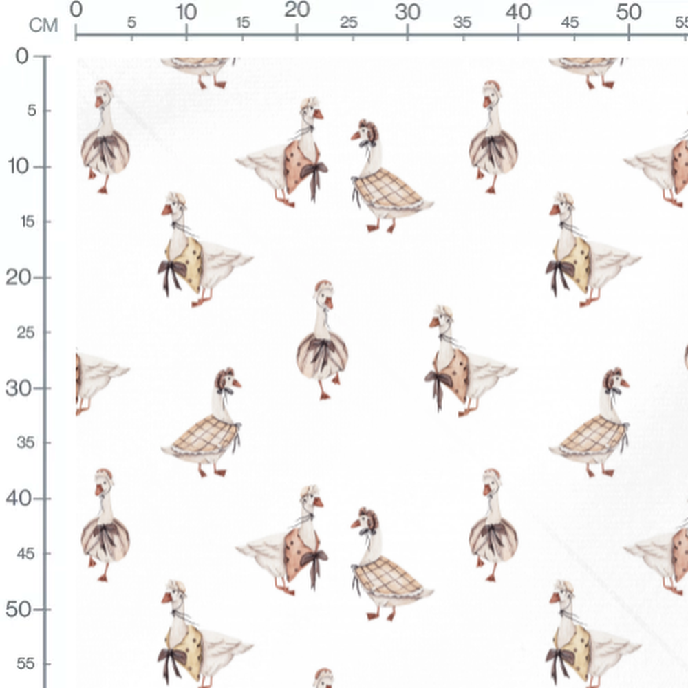 Tissu - Oies en robes vintage