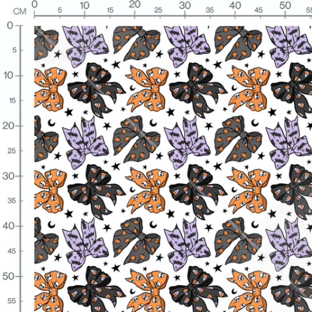 Tissu - Noeuds Halloween colorés