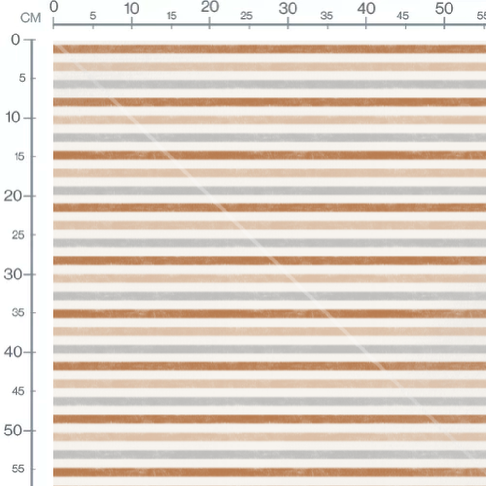 Tissu - Rayures beige et marron