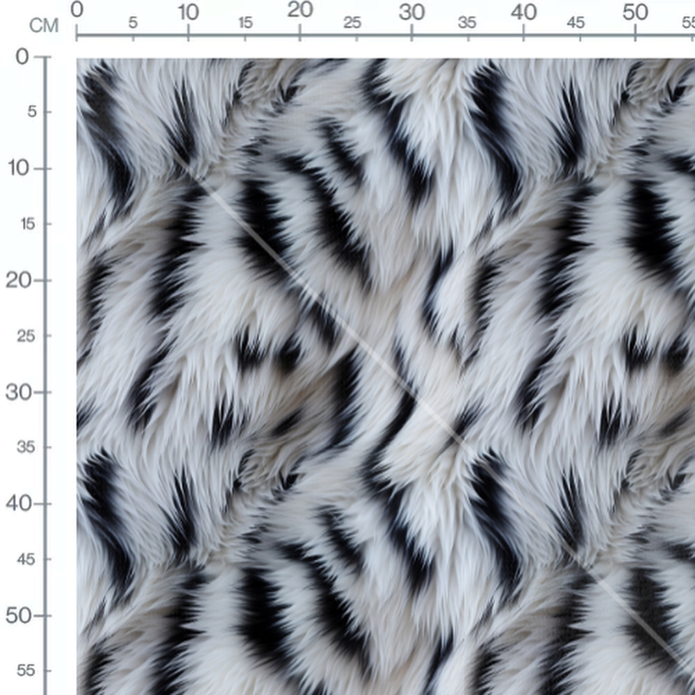 Tissu - fourrure tigre des neiges