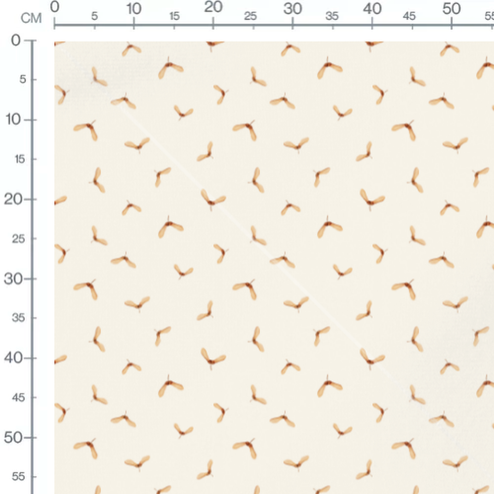 Tissu - Graines ailées beige