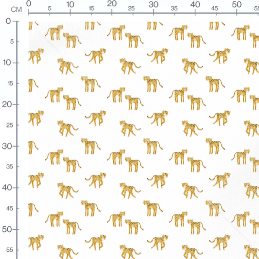 Tissu - Léopards jaunes joyeux