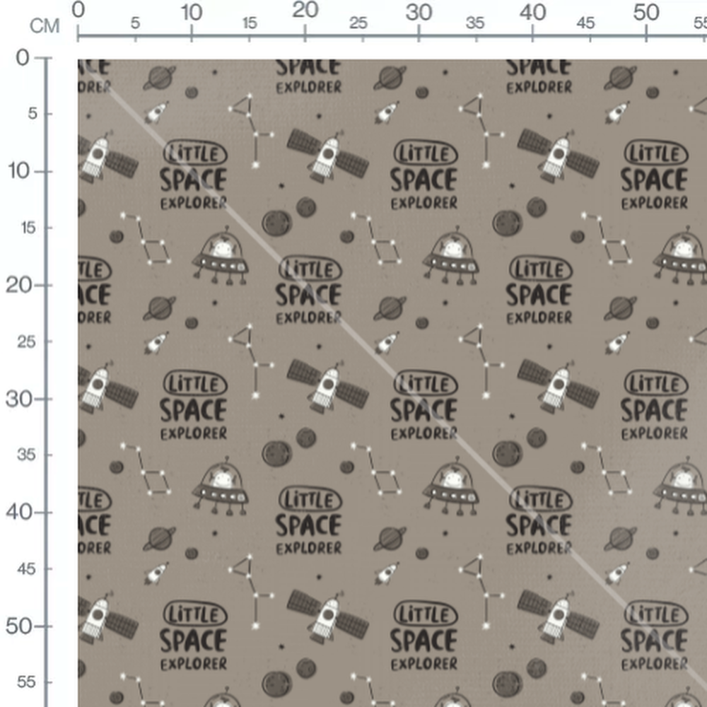 Tissu - Aventure spatiale brune