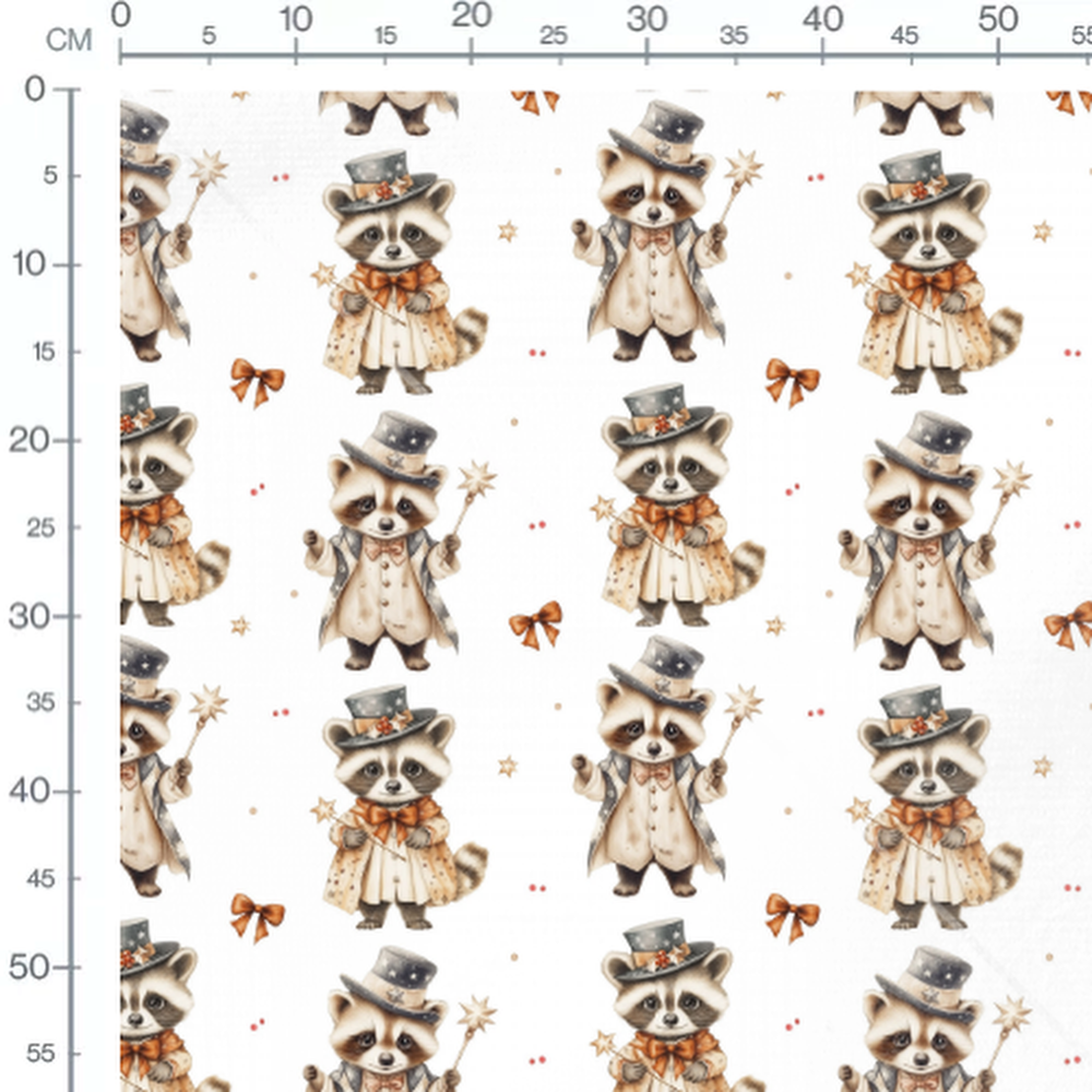 Tissu - Raton laveur en costume