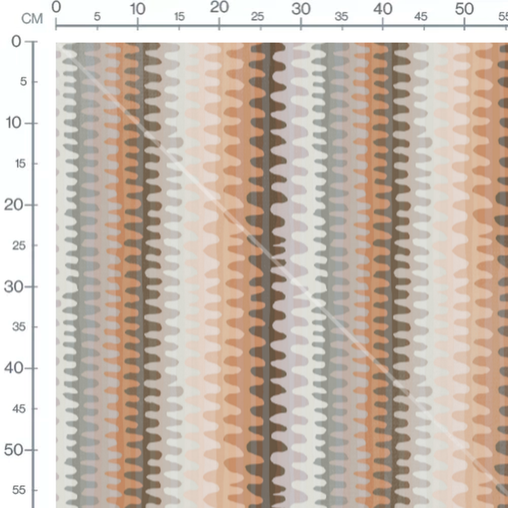 Tissu - Ondulations beige et marron