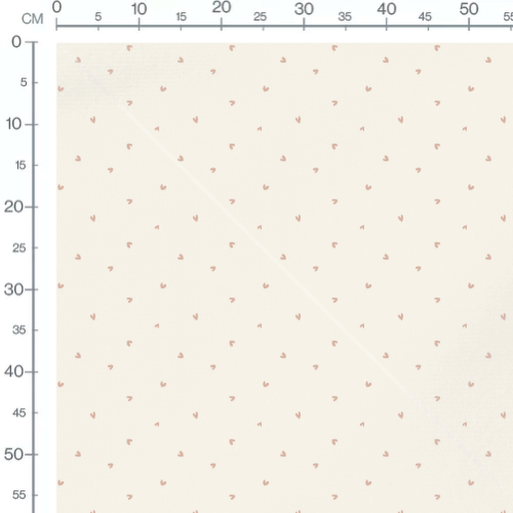 Tissu - Petits cœurs roses