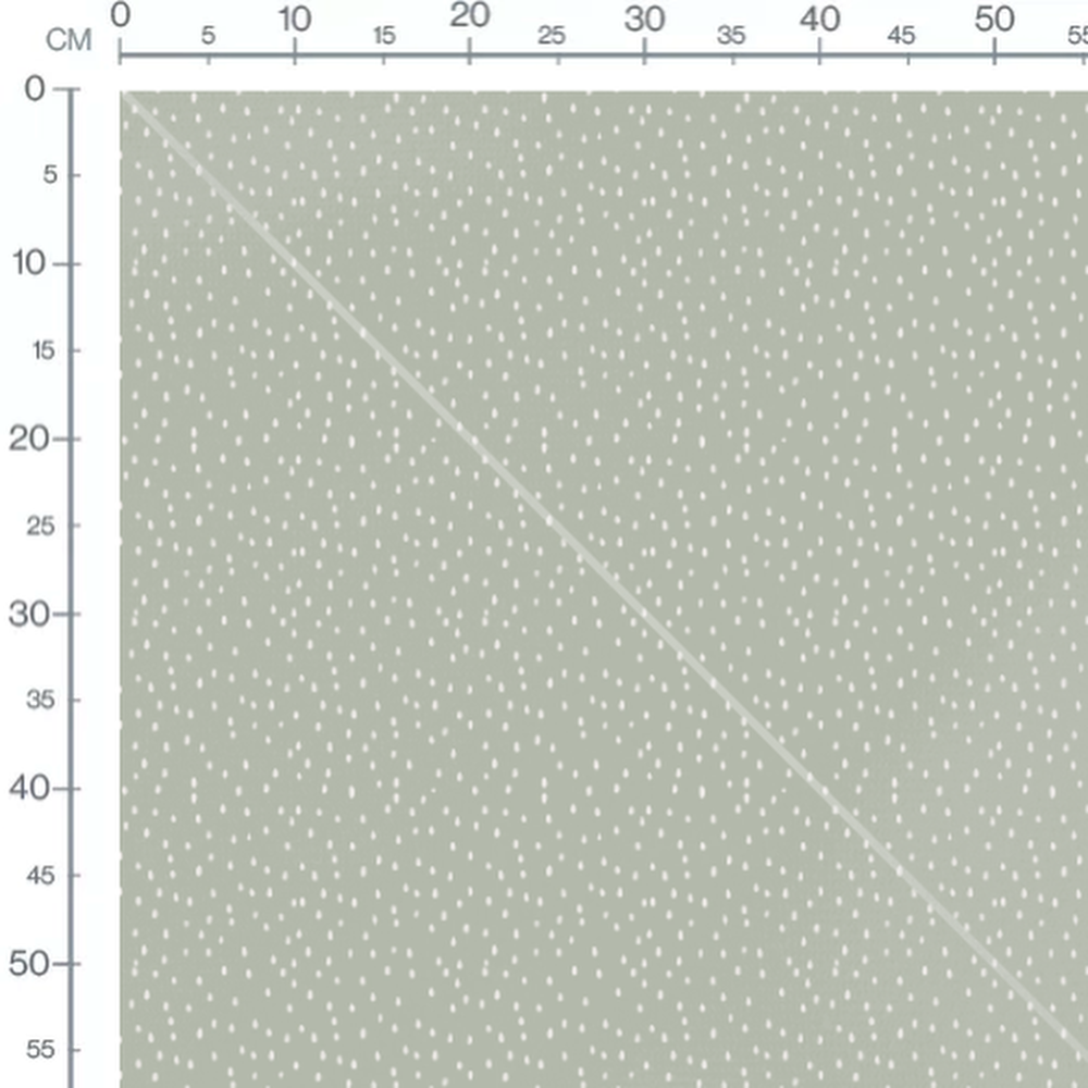 Tissu - Pois blancs sur vert