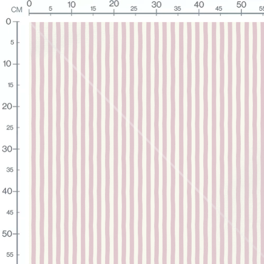 Tissu - Rayures roses et crème
