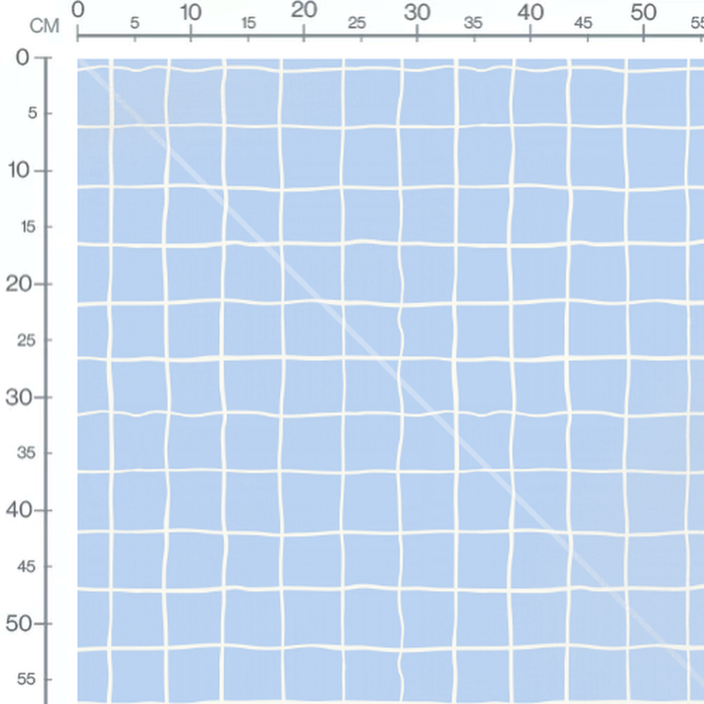 Tissu - Carreaux blancs sur bleu clair