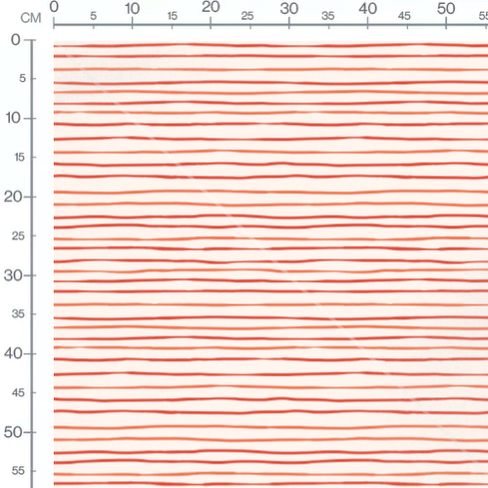 Tissu - Rayures rouges irrégulières