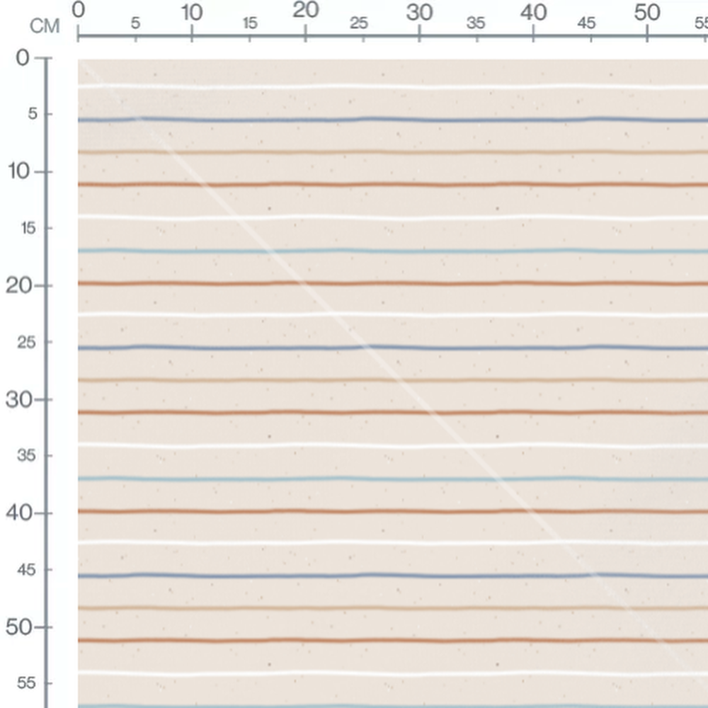 Tissu - Rayures multicolores sur beige
