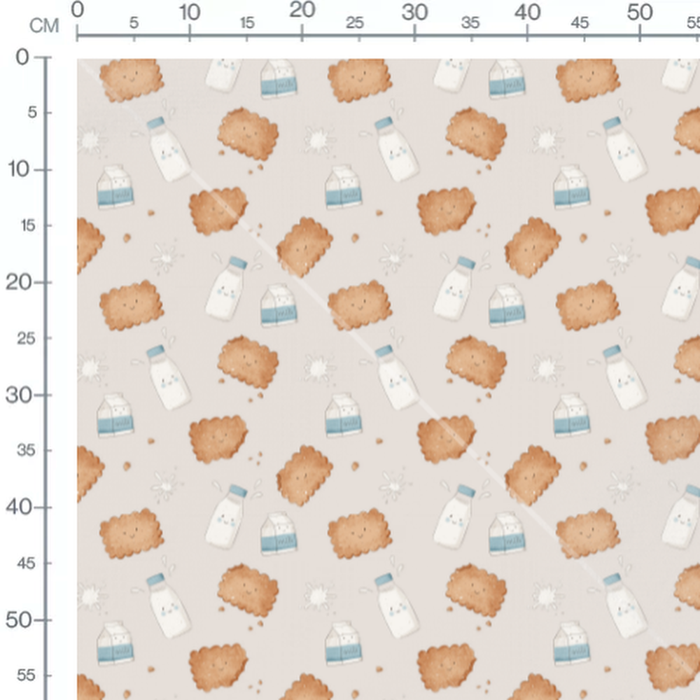 Tissu - Biscuits marron et éclaboussures
