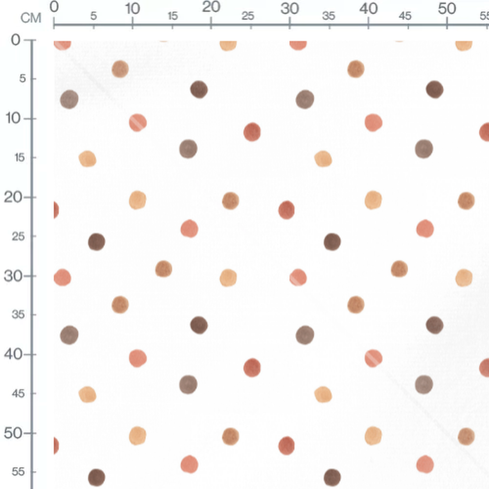 Tissu - Pois chauds sur fond clair