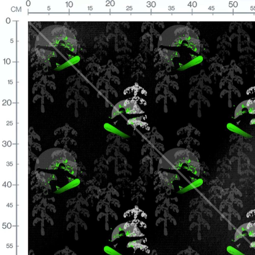 Tissu - Snowboarders et arbres sombres