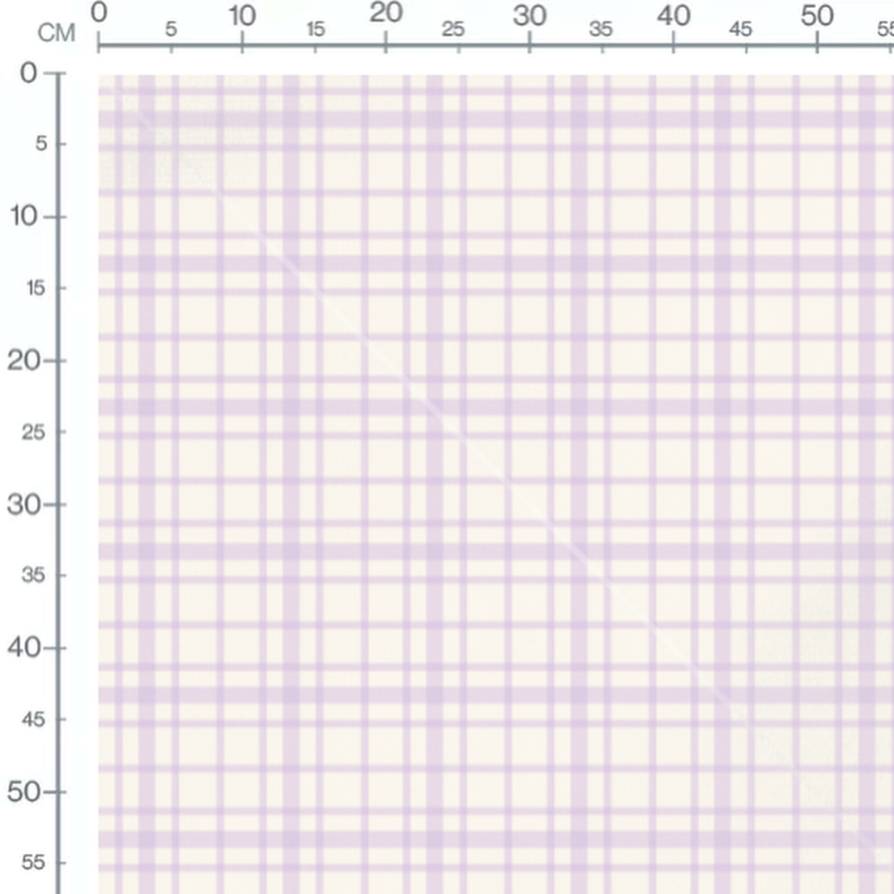 Tissu - Carreaux lavande sur crème