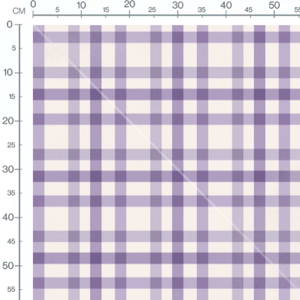 Tissu - Carreaux violets sur blanc
