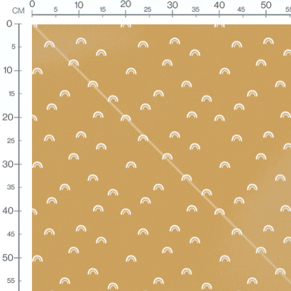 Tissu - Arcs blancs sur fond beige