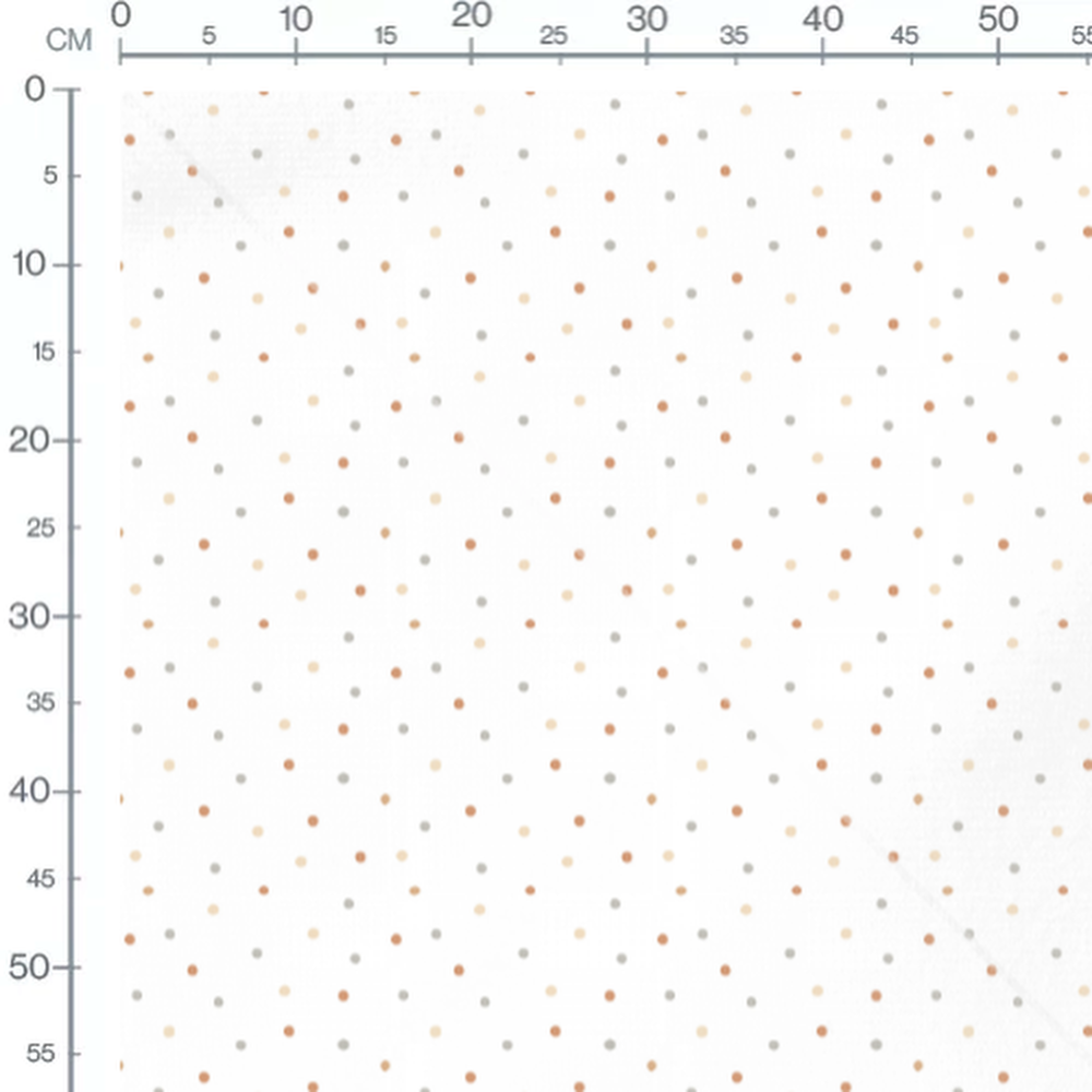 Tissu - Pois neutres sur blanc