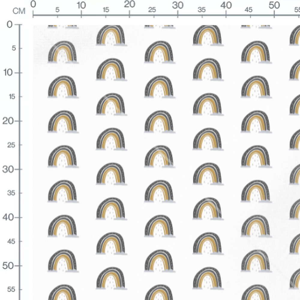 Tissu - Orques et dauphins bleus