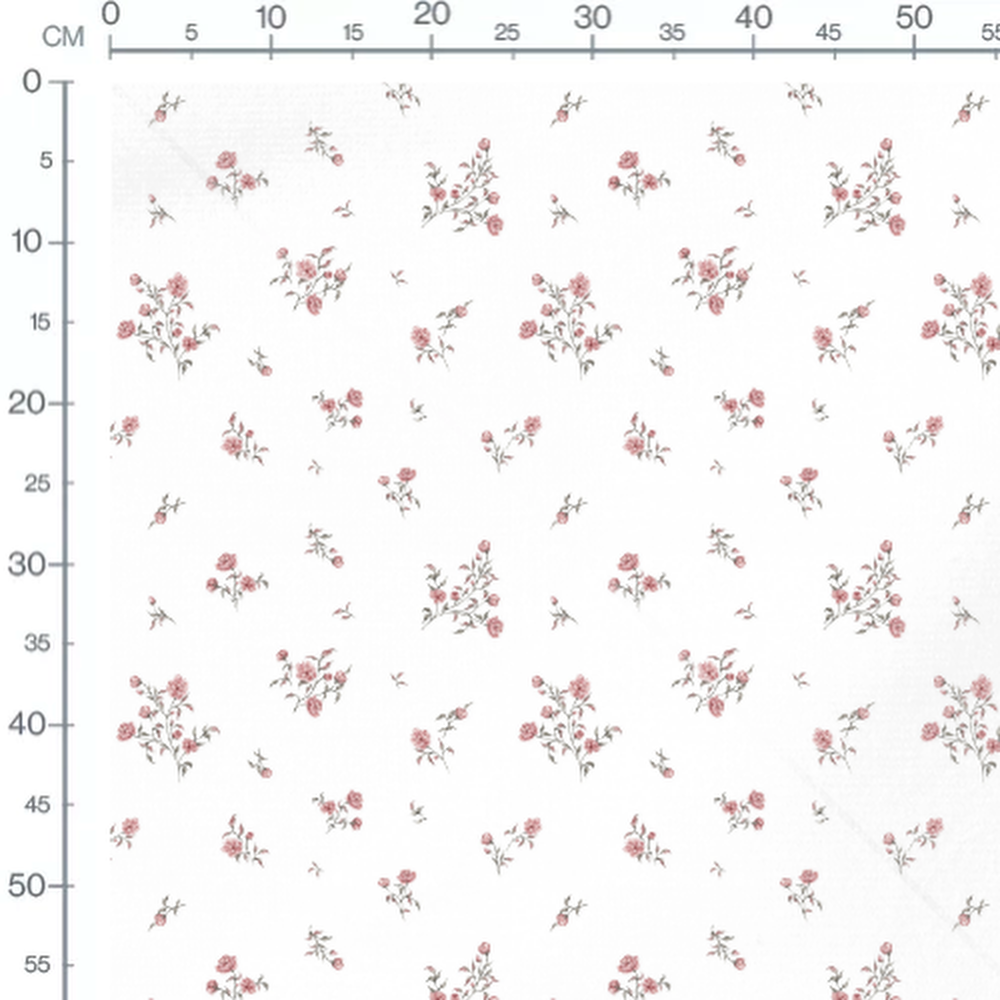 Tissu - Branches fleuries aléatoires