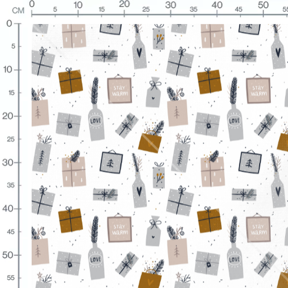 Tissu - Cadeaux et bouteilles décorés