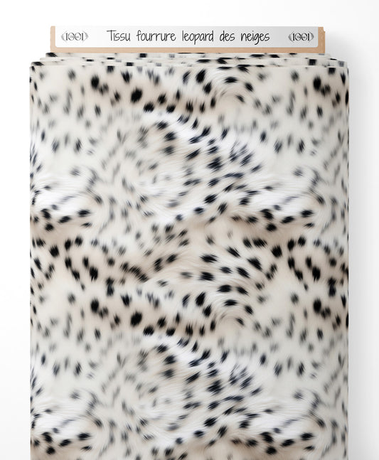 Tissu - fourrure leopard des neiges