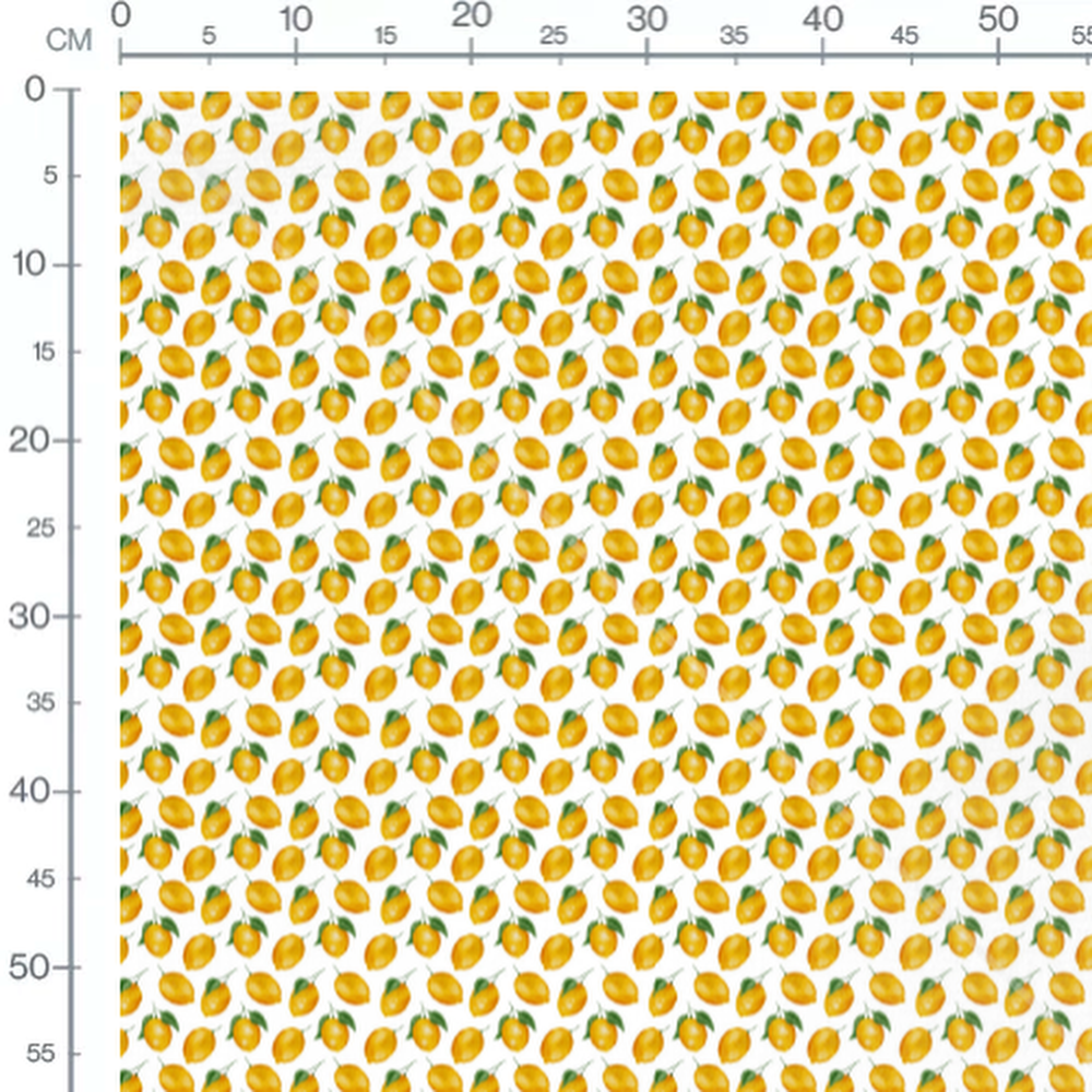 Tissu - Citrons jaunes et verts