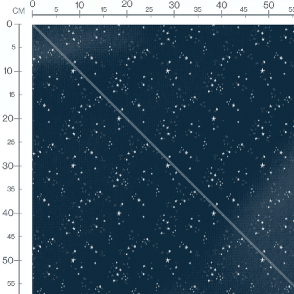 Tissu - Étoiles blanches sur fond bleu