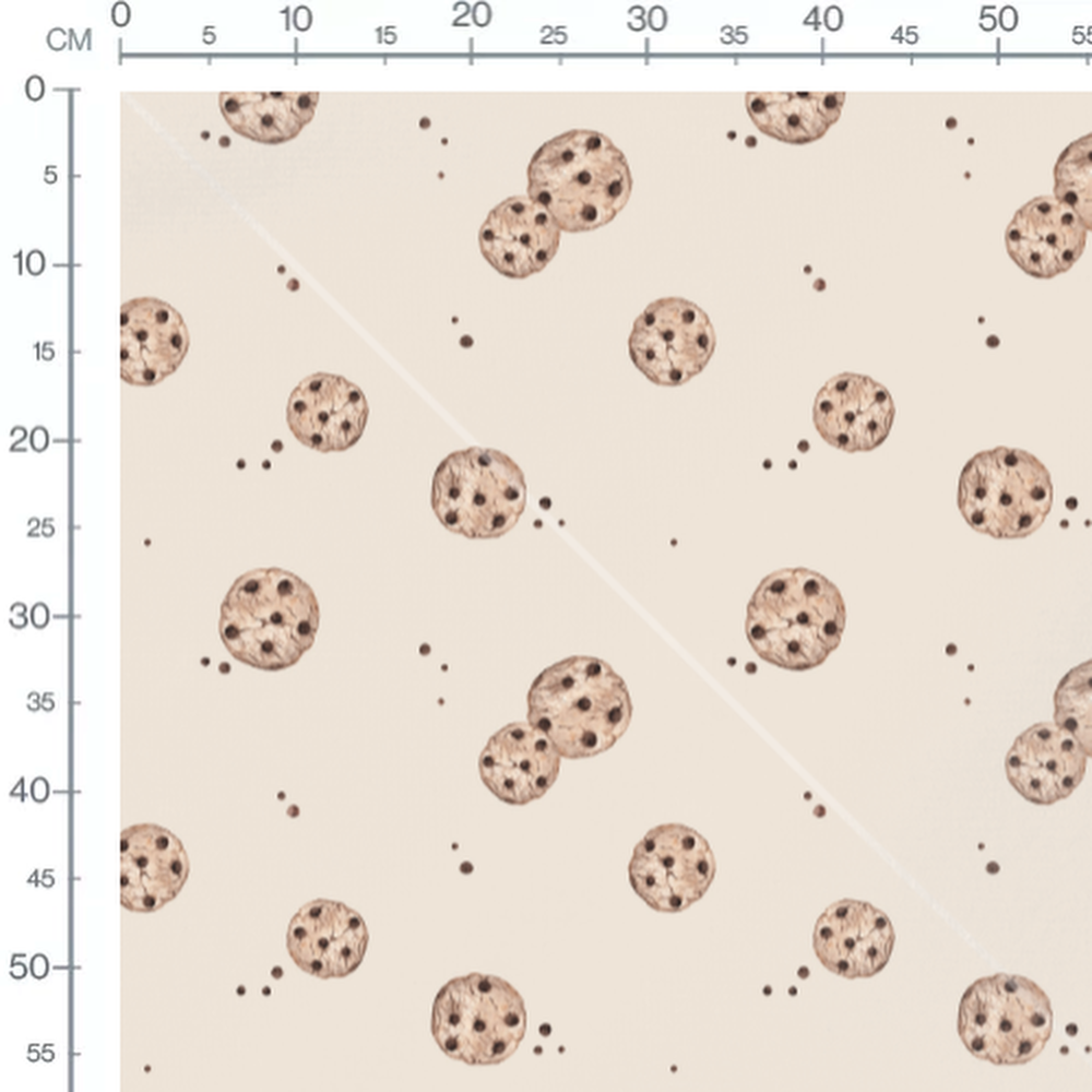 Tissu - Cookies et taches marron