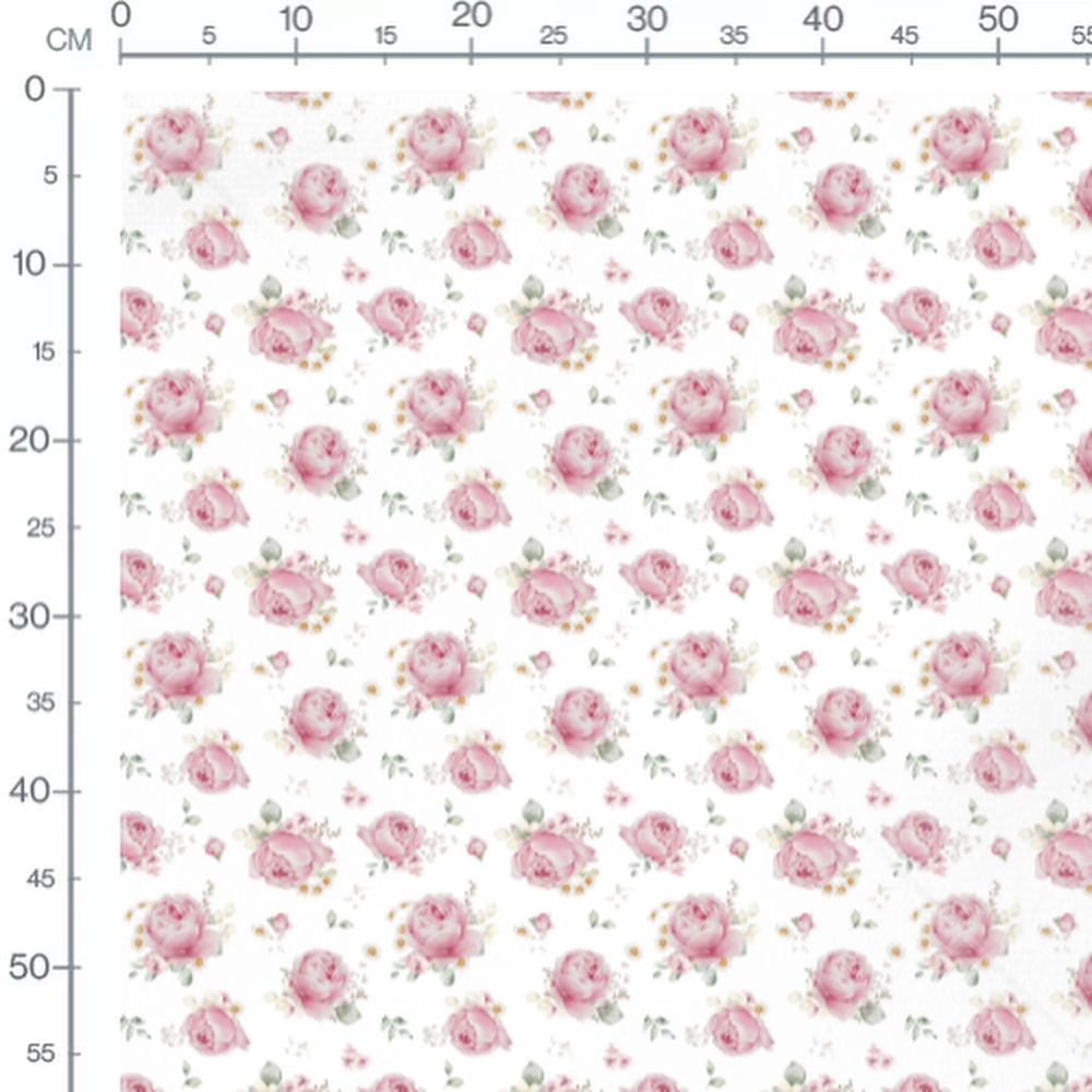 Tissu - Roses et fleurs colorées